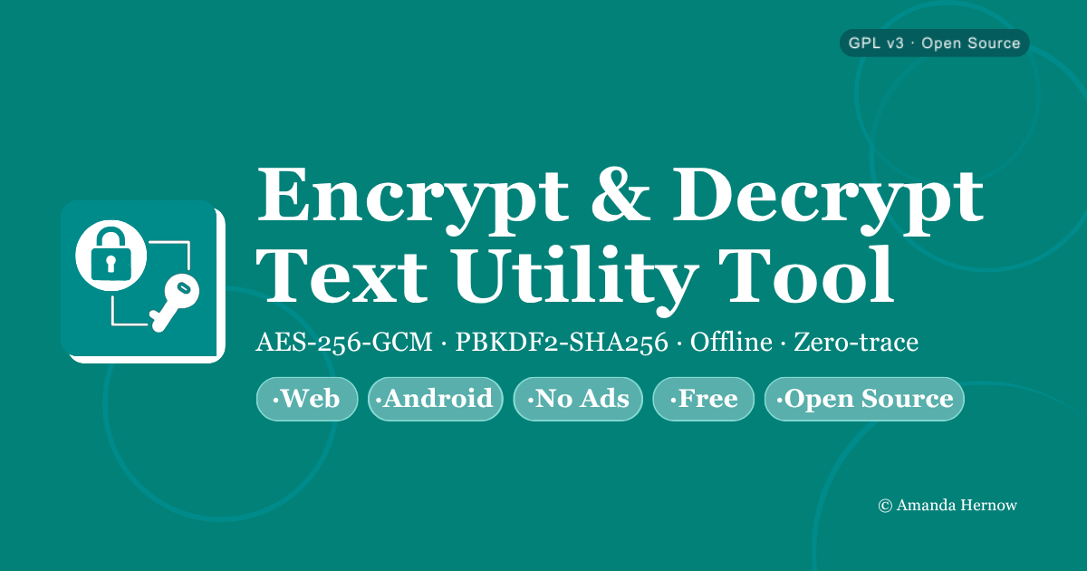 Encrypt & Decrypt Data Utility Tool | Free Offline AES-256 Browser Tool
